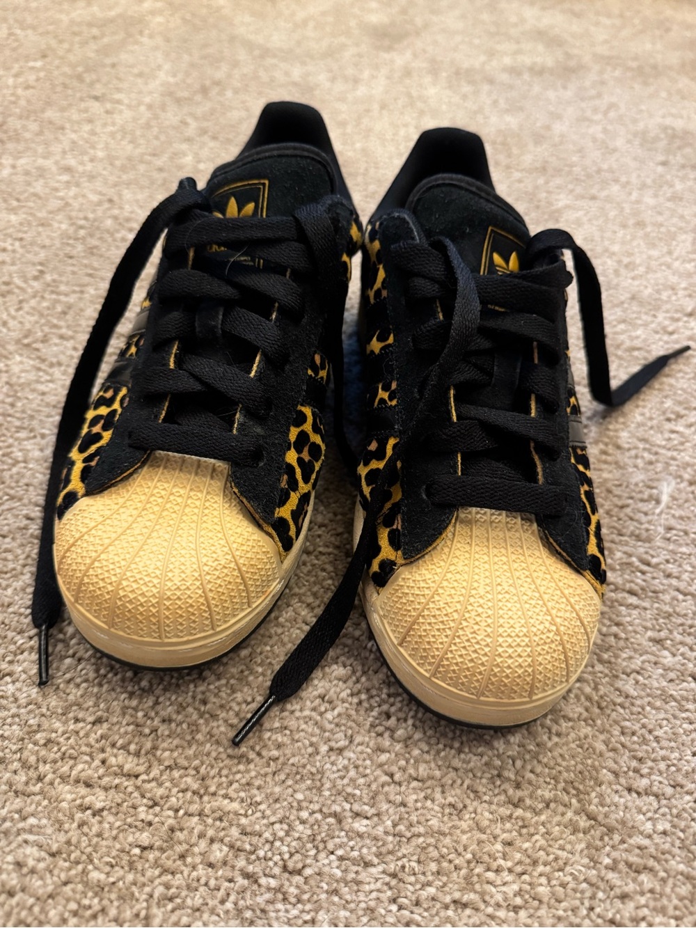Adidas Leopard Print Superstar Sneakers - Picture 3 of 6
